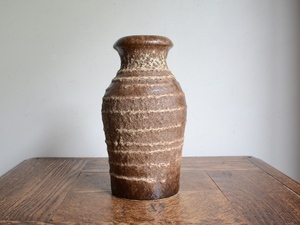 アンティーク花器 オブジェ ヴィンテージ デザイン 陶器 フラワーベース（H18cm） 華道 花瓶 生け花 ポット一輪挿し