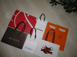 ◇　ハイブランド　ショッパー ショップ袋　レア　◇　Gucci・Dior・Herms・CHANEL・Baccarat・YSL　◇　送料￥２３０　◇