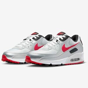 29cm ナイキ エア マックス 90 銀/白/赤/黒 DX4233-001 NIKE AIR MAX 90 