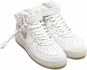 25.5㎝ ナイキ エア フォース 1 ミッド '07 白/ジュエル DZ2672-101 NIKE AIR FORCE 1 MID '07 ジェル