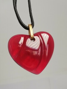 [ beautiful goods ]Baccarat baccarat Heart necklace red 