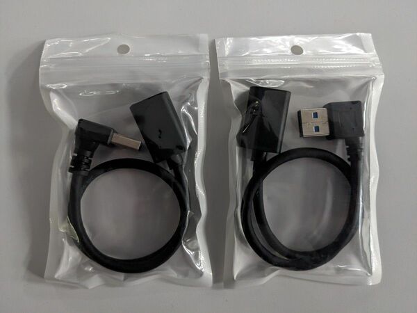 ViViSun USB3.0 L型方向変換ケーブル タイプAオス- タイプAメス