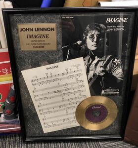 松　5/17 ジョンレノン　JOHN LENON IMAGIN 24kt Gold レコード　限定品