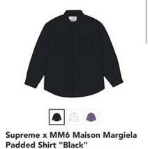 Supreme x MM6 Padded Shirt M Size Black Box Logo シュプリーム コラボ マルタンマルジェラ パテッド シャツ Stussy Bape Palace DSM_画像1