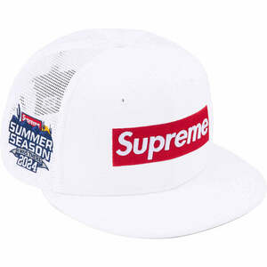 24SS Supreme Box Logo Mesh Back New Era White 7 1/2 シュプリーム ボックス ロゴ ニューエラ 白 Cap 帽子 新品