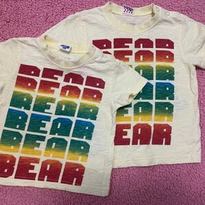 Little bear club お揃いTシャツ　95&80cm 半袖Tシャツ