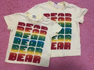 Little bear club お揃いTシャツ　95&80cm 半袖Tシャツ