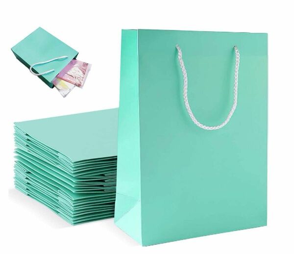 ギフトバッグ 厚手の無地紙袋10点セット【小】、ギフトボックス ギフト包装