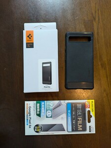 美品 グーグル ピクセル6a スピゲン スマホケース spigen Google pixel6a ELECOM 新品フィルム付き 送料無料