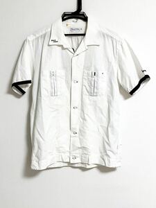 DELUXE CLOTHING デラックス　コットンレーヨン混 半袖シャツ　日本製 ホワイト L