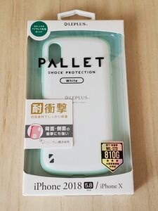 未使用品★iPhone XS/X用★耐衝撃ハイブリッドケース PALLET White★ホワイトミント