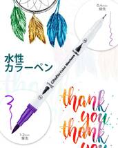 水性筆タイプ100色マーカーペン カラーペンセット_画像6