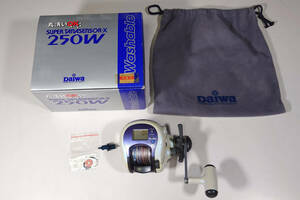 [ used ] Daiwa DAIWA super tana sensor -X SUPER TANASENSOR-X 250W bait reel original box storage sack parts attaching 