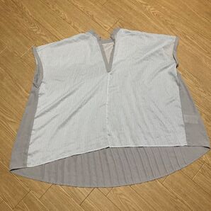 ノースリーブ トップス シャツ 半袖 ゆったり ブラウス