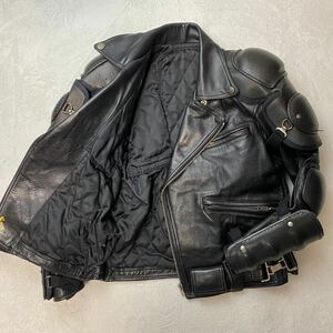  super rare KADOYA Kadoya Battle suit sinya replica rider's jacket SHINYA REPLICA BATTLE-SUIT leather cow leather black head Factory 