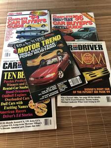 US version car magazine CAR AND DRIVER MOTOR TREND CAR BUYERS GUIDE 94 96 old book Ame car Camaro Corvette 