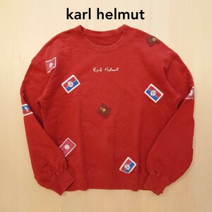 Karl helmut sweat sweatshirt Karl hell m made in Japan badge made in Japan size M 2405 Pink House PINKHOUSE