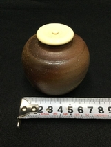 備前茶入れ　備前焼　共箱　茶道具　茶入れ　茶器　陶芸　家　窯　器　骨董品　重量150ｇ　焼物　時代　備前　骨董　（3293）_画像10