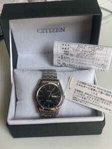 未使用 シチズン CITIZEN レグノ REGUNO ソーラーテック電波腕時計 3針 デイト 黒文字盤 メンズSOLAR TECH RS25-0096BSS