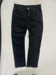 セール 即決1円 Levi's 511 ブラックデニムパンツ リーバイス　W30 ボトムコットン/BLK/無地/04511-1507/2018年/PREMIUM　ストレッチ