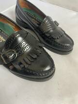 良品 REGAL リーガル Walker MOCCASIN ウォーカー モカシン フリンジ タッセル ローファー 本革 レザー シューズ 22,5cm ブラック 黒_画像3