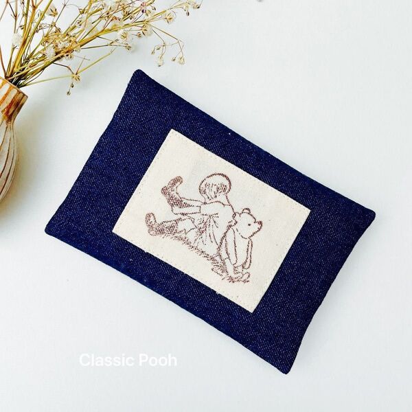 ポケットティッシュケース《denim×Classic Pooh》