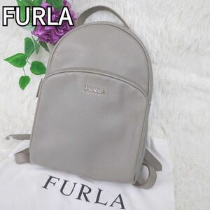 FURLA グレージュ ミニリュック バッグパック 紐調節可能