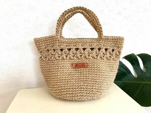 麻紐バッグ　　　　　　　　　　　　　　　模様入りno5 ハンドメイド61