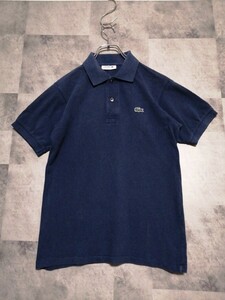 国内正規品 LACOSTE ラコステ　半袖ポロシャツ 2 鹿の子 ネイビー ポロシャツ L1264A　OSAGARI