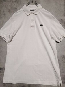 ラコステ LACOSTE 半袖 ポロシャツ 4 ホワイト 鹿の子 ph412E OSAGARI