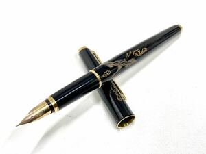 【36122】希少!! 万年筆 PILOT パイロット ペン先 18K 750刻印 蒔絵 漆 高級漆芸品 國光會 萬年筆 鶴 K18