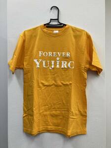 [39993] stone .. next .FOREVER YUJIRO 17th ANNIVERSARY staff for short sleeves T-shirt large L size yellow 