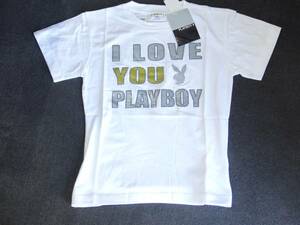 ☆保管品 未使用 PLAY BOY プレイボーイ 半袖Tシャツ レディース Mサイズ ホワイト系