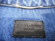 ☆SAINT LAURENT PARIS サンローラン パリ　デニムジャケット Gジャン ブルゾン ダメージ加工 メンズ　XS_画像6