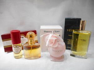 ◇コスメ 香水 フレグランス　VERDI 100ml　Flowers of Love　100ml　ROGER&GALLET　30ml　Giorgio Armani　35ml　USED品　おまとめ4点