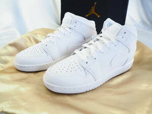 送料710円～◆新品◆NIKE◆ナイキ◆AIR JORDAN 1 MID GS "TRIPLE WHITE"◆エア ジョーダン 1 ミッド◆23㎝