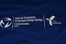 ★新品★★アシックス　TRIATHLON YOKOHAMA2023 人気のネイビーのサラサラ生地の着心地良い 半袖Tシャツ　記念Tシャツ　M_画像7