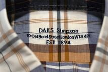 ★新品★★定価26,000円★DAKS LONDON★ ダックスロンドンのチェック柄の台襟の 綿&麻リネンの着心地良い半袖シャツ★オンワード樫山　M_画像3