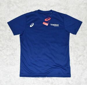 ★新品★★アシックス　TRIATHLON YOKOHAMA2023 人気のネイビーのサラサラ生地の着心地良い 半袖Tシャツ　記念Tシャツ　M