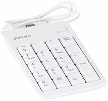 バッファロー BUFFALO 有線テンキーボードTabキーUSBハブ付き ホワイト BSTKH100WH_画像4