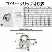 Copeflap ワイヤークリップ 20個 ワイヤー止め金具 ケーブル固定金具 ステンレスワイヤー ロープ止め金具 ワイ_画像5