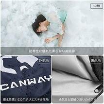 CANWAY 寝袋 シュラフ 封筒型 210T防水 キャンプ 保温 スリーピングバッグ 丸洗い 収納袋付き アウトドア用_画像5