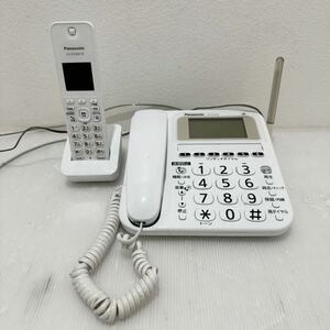 D(0527g1) Panasonic パナソニック VE-E10-W 電話機 / KX-FKD404-W 子機 コードレス電話機 セット 白 ホワイト ★動作確認OK 