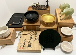 D(0402x6) tree box summarize 8 box tea cup tea utensils tea utensils small plate . vessel gold . O-Bon silver .. ornament . dragon . flower . etc. ceramics storage goods cake box retro 