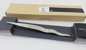 D(0517i4) George Jensen GEORG JENSEN нож для бумаги Letter opener WAVE wave в коробке 