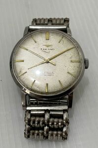 D(0521y16) TAKANOtakano17 stone wristwatch hand winding clock 323099 14013 men's * operation goods 