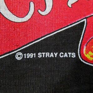 ヴィンテージ 90's デッドストック STRAY CATS ストレイキャッツ JAPAN ツアー Tシャツ M ブライアンセッツァー コピーライト入りの画像4