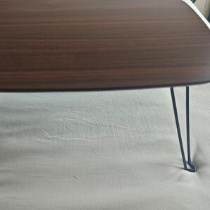 不二貿易(Fujiboeki) ローテーブル 折りたたみ 幅40×奥行30×高さ21cm ダークブラウン センターテーブル 木目調