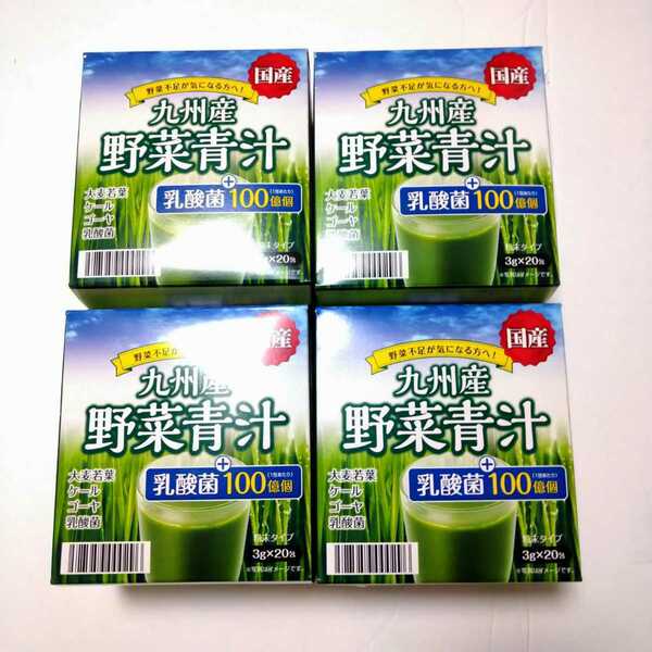 【送料無料】九州産　野菜青汁　3g×80包　乳酸菌入☆外装箱は付きません☆大麦若葉　ケール　ゴーヤ