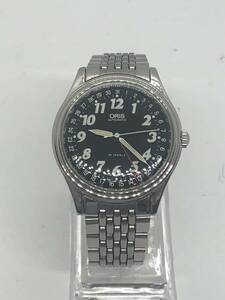 【E/C2013】ORIS オリス 654-7461 自動巻き 裏スケ 腕時計 稼働品 メンズ ボーイズ ※風防に傷あり